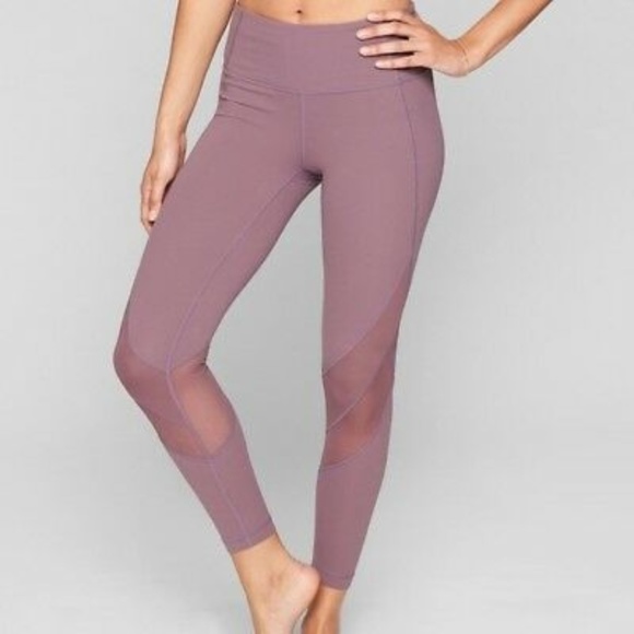 Athleta Pants - NWOT Athleta Purple Mesh Salutation Leggings